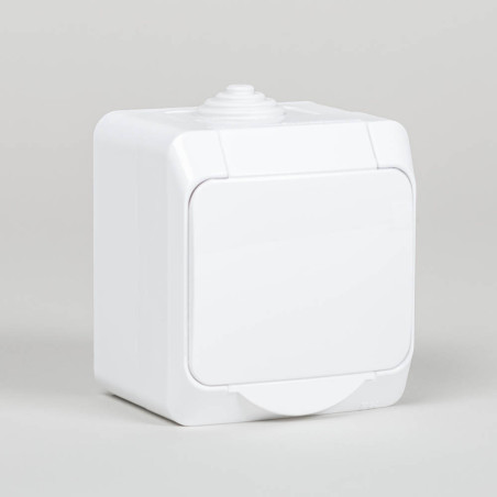 priza pt ip44, alb, schuko