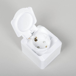 priza pt ip44, alb, schuko