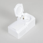 priza cu intrerupator pt ip44, alb, schuko