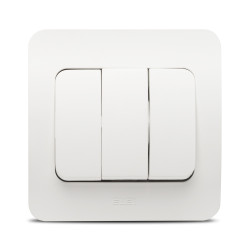 jazz intrerupator triplu, alb mat, elbi