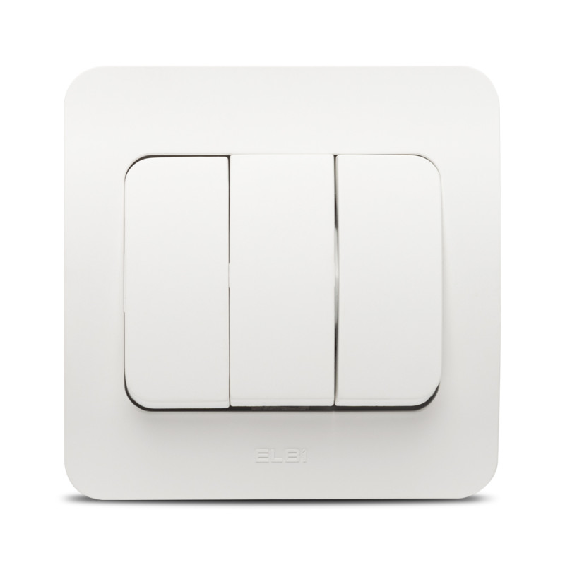 jazz intrerupator triplu, alb mat, elbi