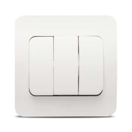 jazz intrerupator triplu, alb mat, elbi