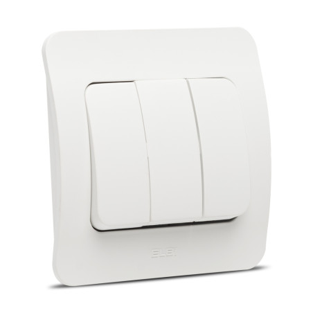 jazz intrerupator triplu, alb mat, elbi