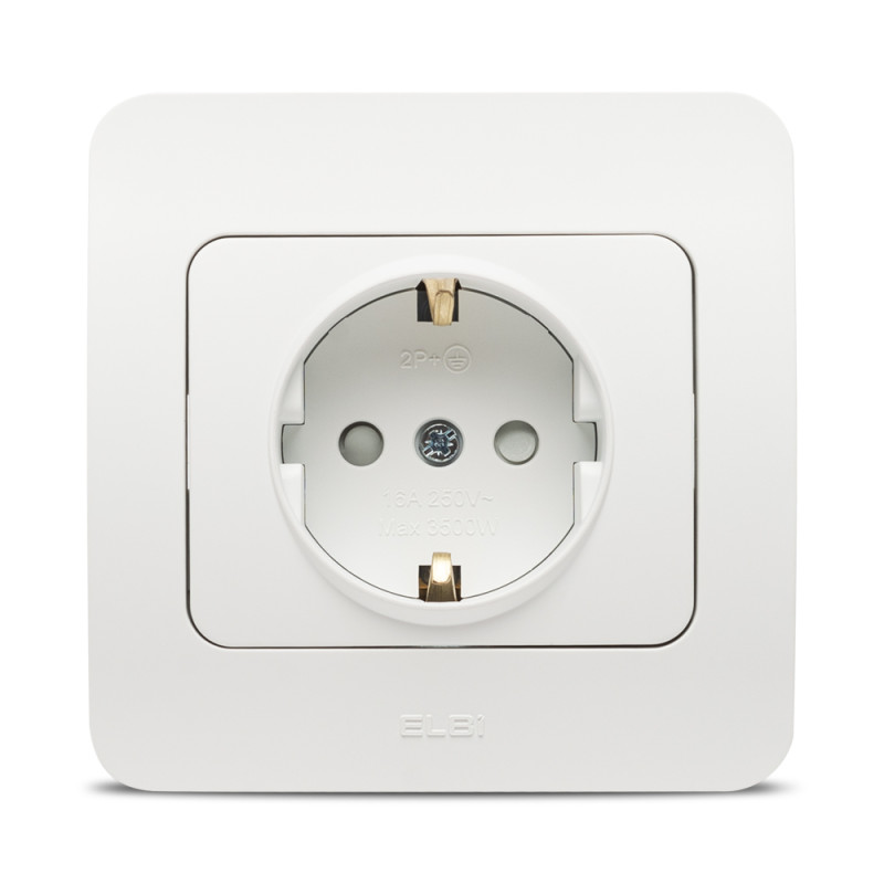 jazz priza cp protectie copii, alb mat, elbi