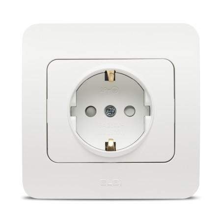 jazz priza cp protectie copii, alb mat, elbi