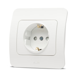 jazz priza cp protectie copii, alb mat, elbi