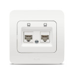 jazz priza utp 2xrj45 cat6e, alb mat, elbi