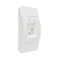 jazz priza utp 2xrj45 cat6e, alb mat, elbi