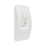 jazz priza utp 2xrj45 cat6e, alb mat, elbi