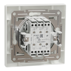 asfora intrerupator dublu cap scara, alb, schneider