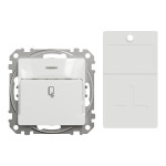 noua sedna intrerupator card, alb, schneider