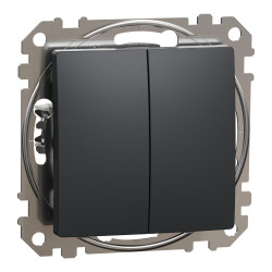 noua sedna intrerupator dublu, antracit, schneider