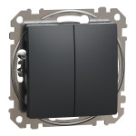 noua sedna intrerupator dublu, antracit, schneider