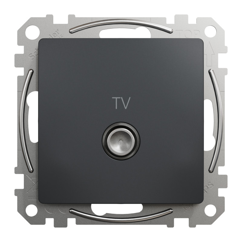 noua sedna priza tv capat, antracit, schneider