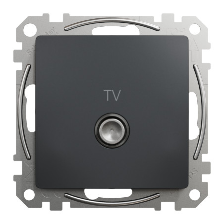 noua sedna priza tv capat, antracit, schneider