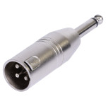 adaptor xlr tata - jack 6.35 tata mono metal
