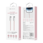 cablu usb-c - usb-c 1m 60w 3a - roz