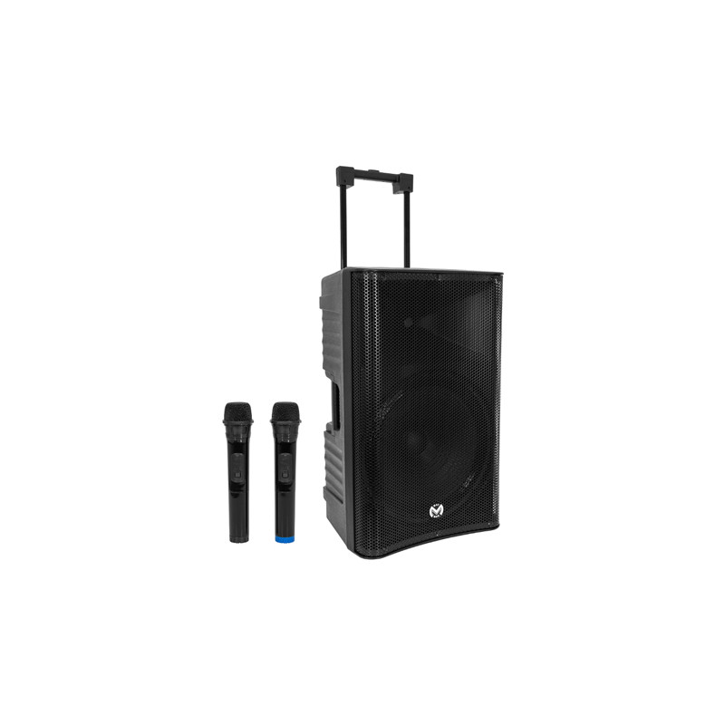 boxa portabila 15''/38cm 300w rms tws cu bt/usb + 2 mic wireless boxa portabila 15''/38cm 300w rms tws cu bt/usb + 2 mic wireless