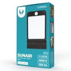 lampa led solara cu senzor 5w 250lm 4500k