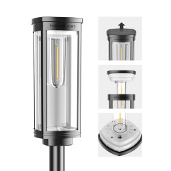 lampa led gradina cu incarcare solara 3000k ip44