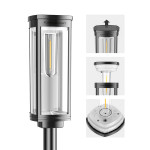 lampa led gradina cu incarcare solara 3000k ip44