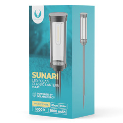 lampa led gradina cu incarcare solara 3000k ip44