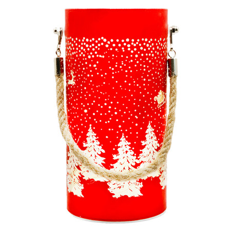 lampa led model craciun - rosu/auriu