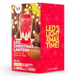 lampa led model craciun - rosu/auriu