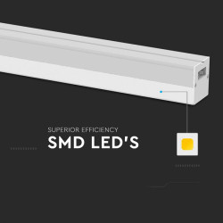 corp iluminat led liniar 120cm 40w 4000k alb neutru - alb