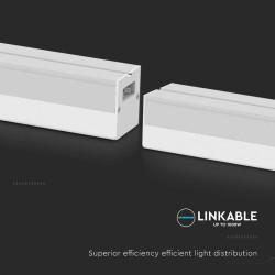 corp iluminat led liniar 120cm 40w 4000k alb neutru - alb