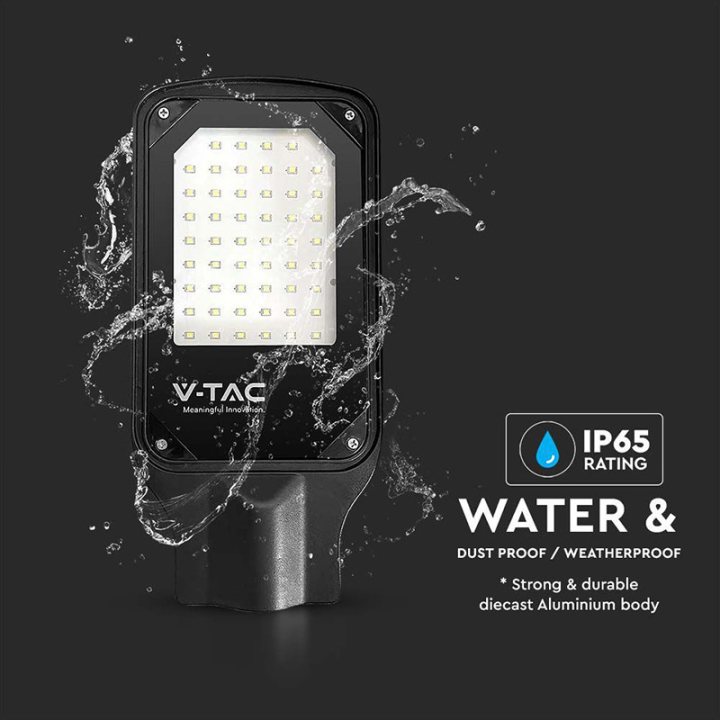 corp iluminat stradal led 30w 4000k - negru