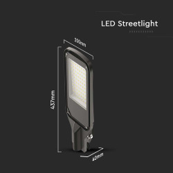 corp iluminat stradal led 100w 6500k - negru