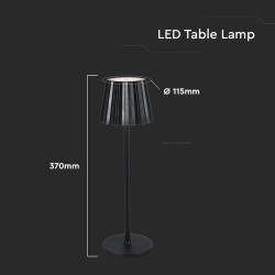 lampa led 1.5w 3in1 cu acumulator - negru