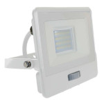 reflector led smd 20w 400k ip65 cu senzor miscare - alb reflector led smd 20w 400k ip65 cu senzor miscare - alb