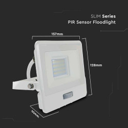 reflector led smd 20w 400k ip65 cu senzor miscare - alb