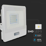 reflector led smd 20w 400k ip65 cu senzor miscare - alb reflector led smd 20w 400k ip65 cu senzor miscare - alb