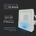 reflector led smd 20w 400k ip65 cu senzor miscare - alb reflector led smd 20w 400k ip65 cu senzor miscare - alb