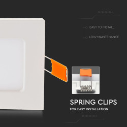 panou led patrat incorporabil 6w 6400k alb rece