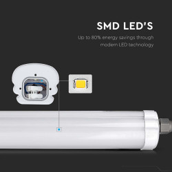 corp iluminat led 60cm 18w 6500k alb rece ip65