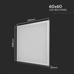 panou led 36w 2in1 60cm x 60cm 3960lm 6500k alb rece, cip samsung