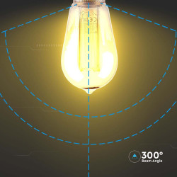 bec led st64 e27 4w cu filament1800k model edison