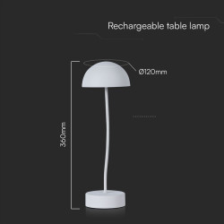 lampa birou 1w 3000k alb cald - alb
