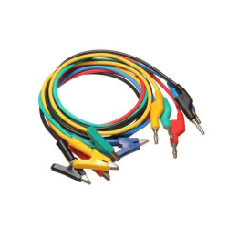 Accesorii Multimetre Digitale, Cablu de măsurare cu banane și cleme pentru crocodil - 1m HADEX N413A 5buc -1, dioda.ro