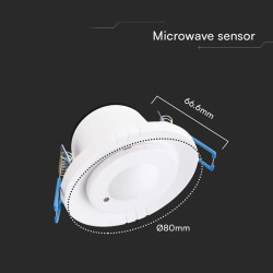 senzor de miscare 300w 360gr ip20 - alb