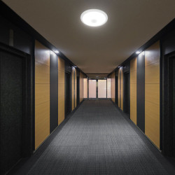 plafoniera led 12w ip20 senzor de miscare 3in1 - alb