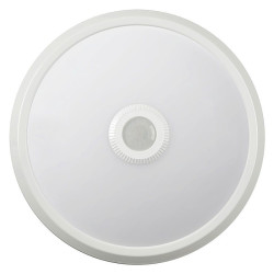 plafoniera led 12w ip20 senzor de miscare 3in1 - alb