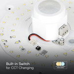 plafoniera led 12w ip20 senzor de miscare 3in1 - alb plafoniera led 12w ip20 senzor de miscare 3in1 - alb
