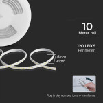 banda led smd2835 10.5w/m 220-240v ip65 albastru rola 10m