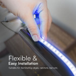 banda led smd2835 10.5w/m 220-240v ip65 albastru rola 10m