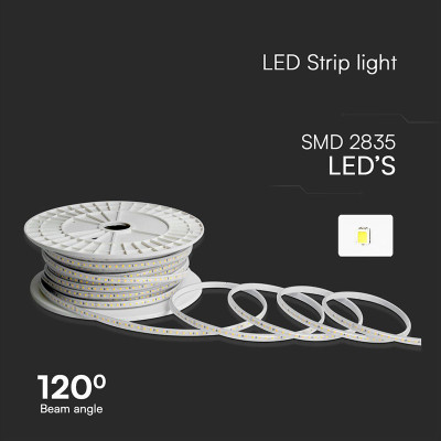 banda led smd 2835 10.5w/m 220-240v ip65 rosu rola 50m